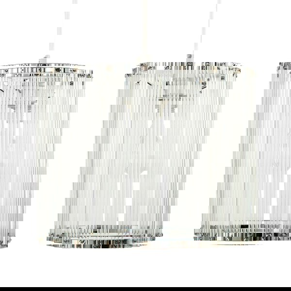 Designer Pendant Light Shade with Rippled Acrylic Transparent Columns Image 3