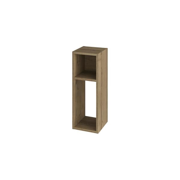 Decortie Modern Combayn 3 Cube Small Low Standing Book Shelf Contemporary Stackable Cube Storage Unit for Small Space