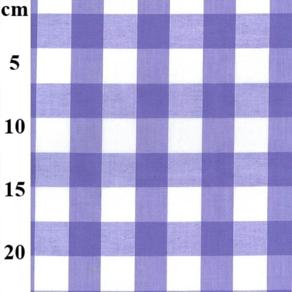 Minerva Core Range Premium 1 inch Check Gingham Dressmaking Fabric per metre, 112.5cm / 44" Wide - Lilac