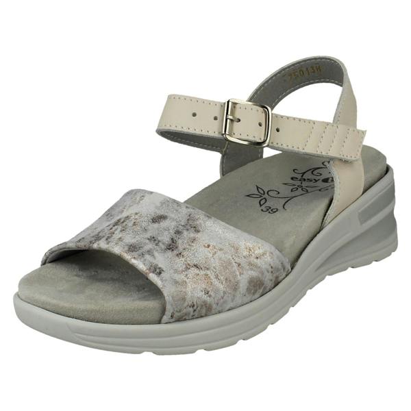 DB Shoes Ladies DB Shoes Buckle Fastening Wide Fit Sandals Night Jar