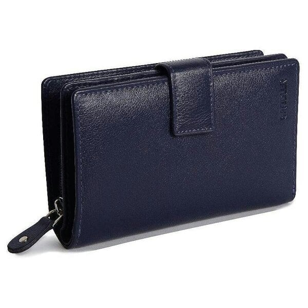 SADDLER Mid-Size Leather Purse Wallet  "Holly" – Handmade by Saddler | RFID Protected & Gift Boxed - Peacoat Blue