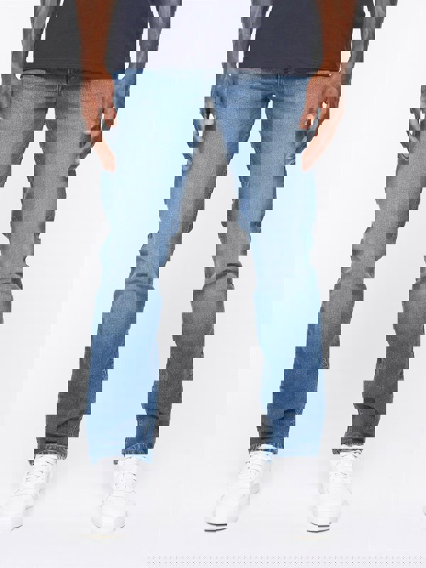 Crosshatch Chas Straight Fit Jeans Mid Wash