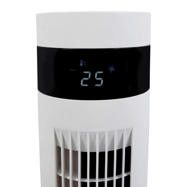 igenix 35 Inch Digital Tower Fan, 3 Speed Settings, White