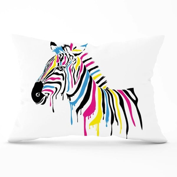 Warren Reed Multi Coloured Zebra Cushions