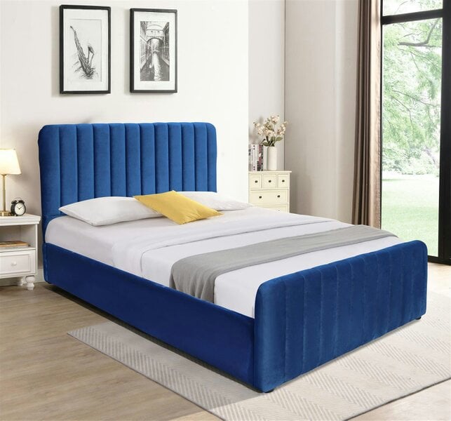 Kosy Koala Ottoman Storage Bed blue 4ft Double velvet bed gas lift up Storage Bed bedroom furniture