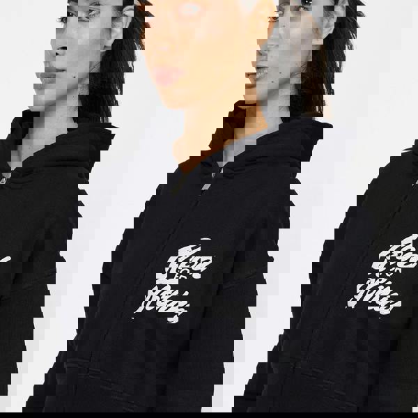 Good For Nothing Black Cropped Zip Through Hoodie - Black Image 3