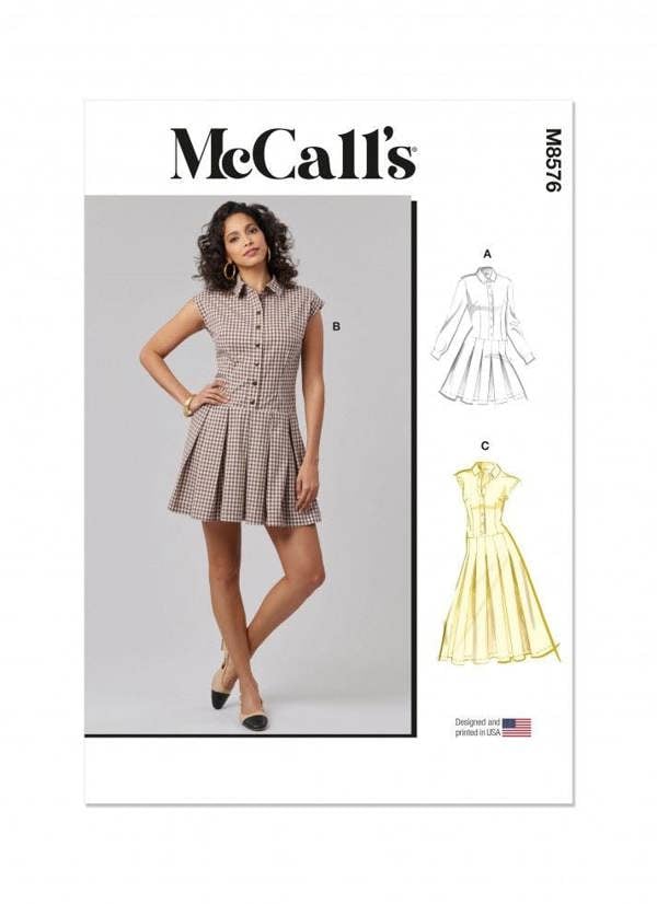 McCalls 8576 Paper Sewing Pattern – Women's Dress, Intermediate