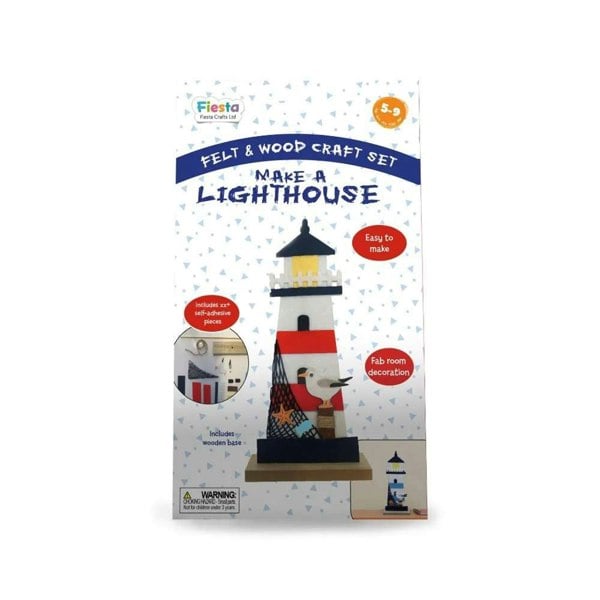 Fiesta Crafts Felt & Wood Craft - Make A Lighthouse