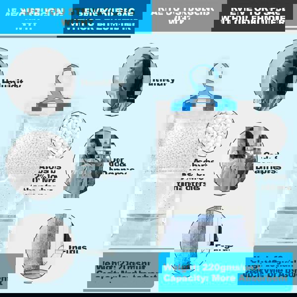 MANTRARAJ Pack Of 12 Hanging Interior Wardrobe Dehumidifier Ideal To Stop Damp, Mould Mildew