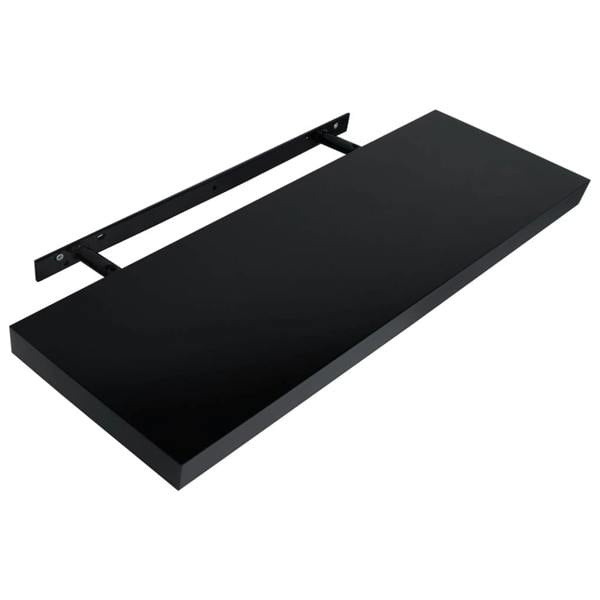 Berkfield Floating Wall Shelves 2 pcs Black 120x20x3.8 cm