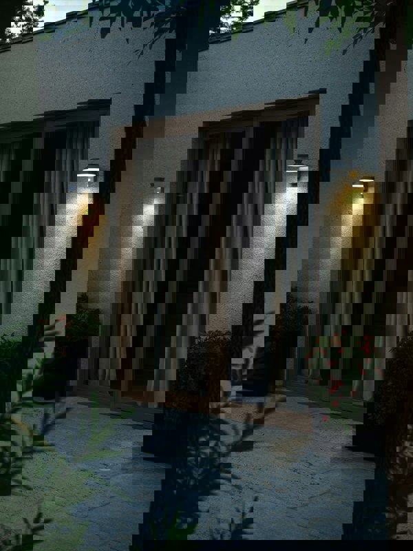 Nordlux Justina Solar | Wall light | Anthracite