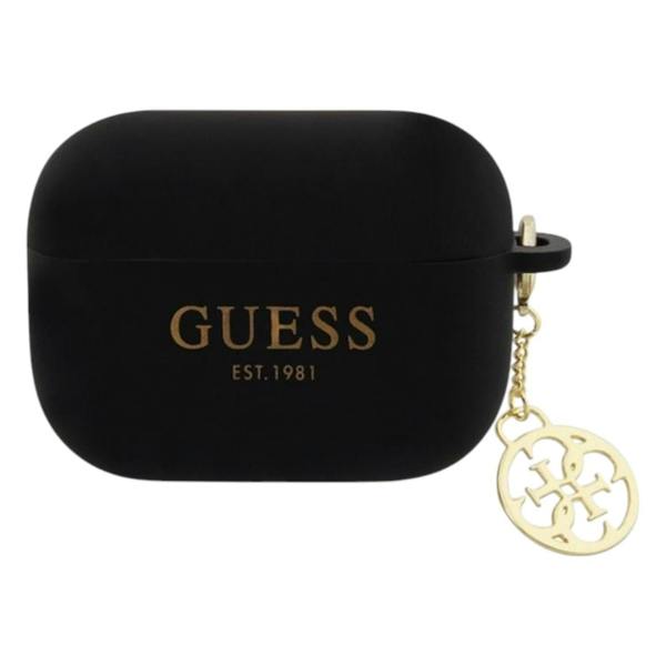 Guess 4G Charm Silicone Case for Airpods Pro 2 Black - GUAP2LSC4EK