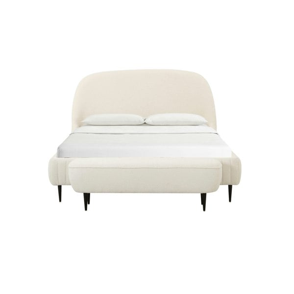 Furniture Edit Denise Cream Boucle Bed in Super King Size