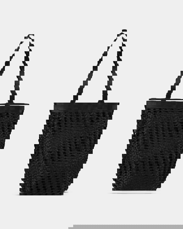 Ilse Jacobsen Braid Womens Braided Shopper - Black Black 001001 - CHO - Designer Womens Tote Bags