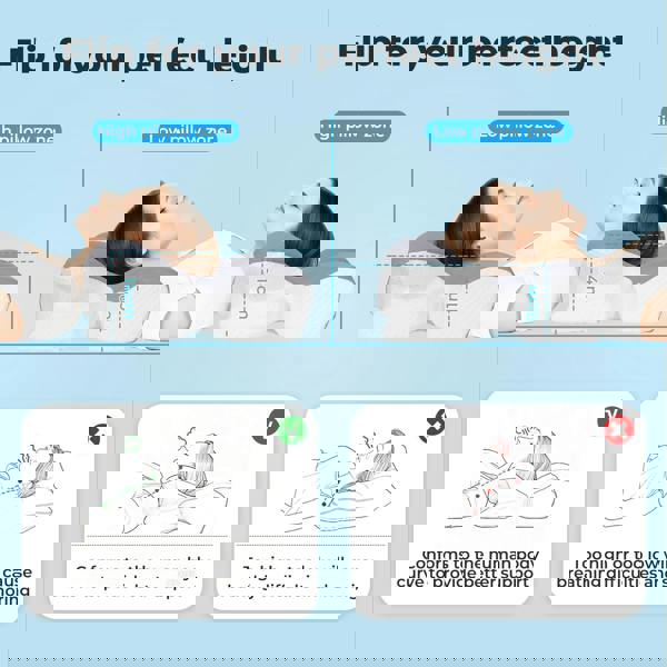 Lavio Ergonomic Horn Pillow for Neck Shoulder Pain Relief Side Sleeper Support