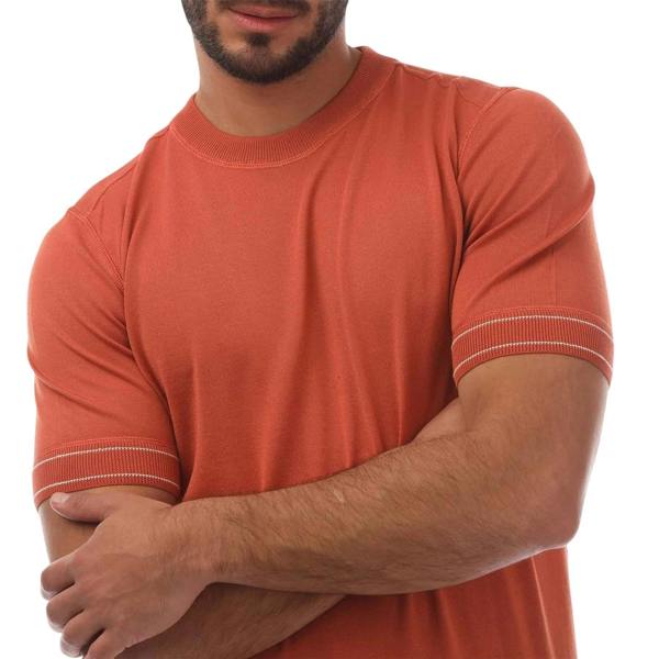 Boss Mens Plain Cotton T-Shirt - Orange - 