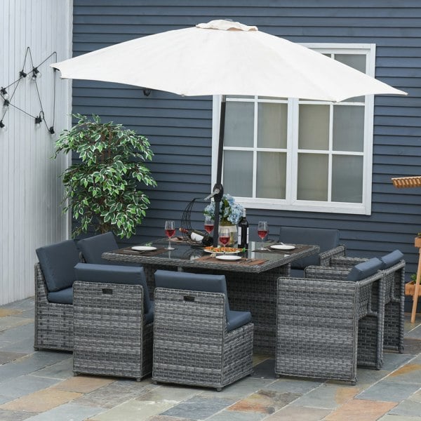Resin Rattan Dining Set