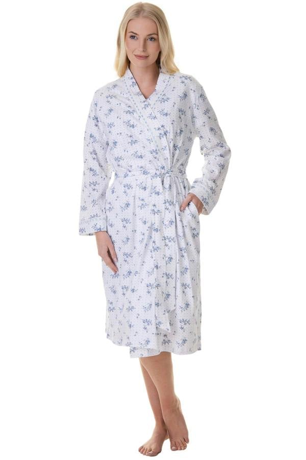 Womens Luxury 100% Cotton Lightweight Porcelain Floral Wrap