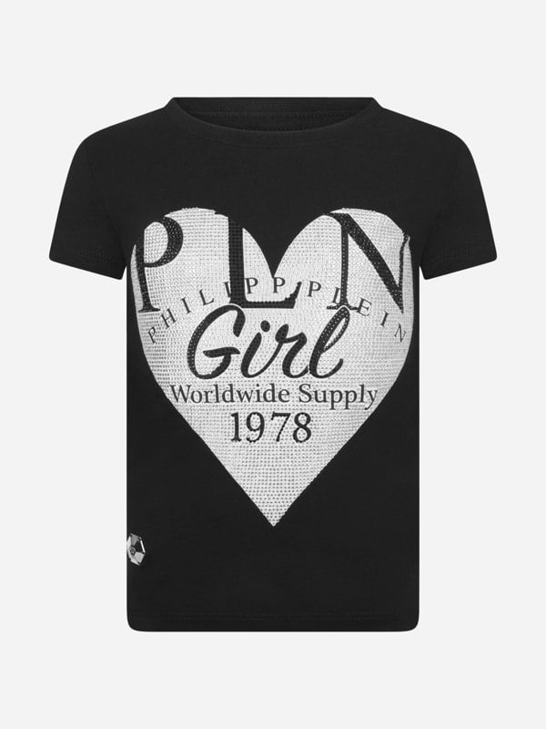 Philipp Plein Kids Philipp Plein Girls Cotton Heart Top