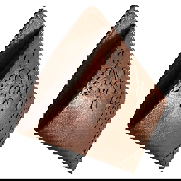 Mala Leather Wild Bloom Floral Classic Tan Leather Glasses Case