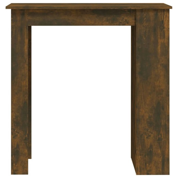 Berkfield Bar Table with Storage Rack Smoked Oak 102x50x103.5cm Engineered Wood