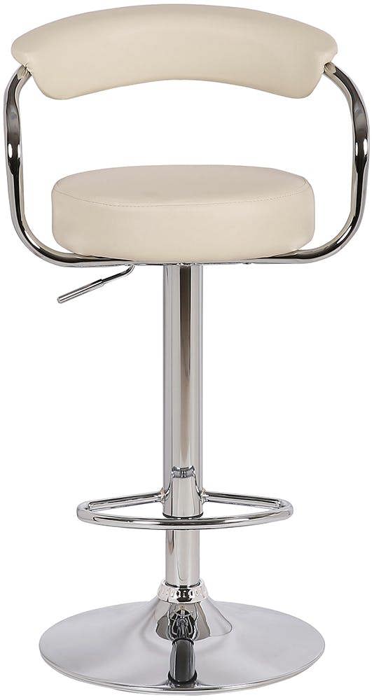 Lamboro Zenith Bar Stools Set of 2 with Adjustable Height, Swivel Mechanism for Breakfast Bar Or Kitchen, Cream