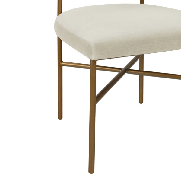 Furniture Edit Kim Velvet Dining Chair in Cream