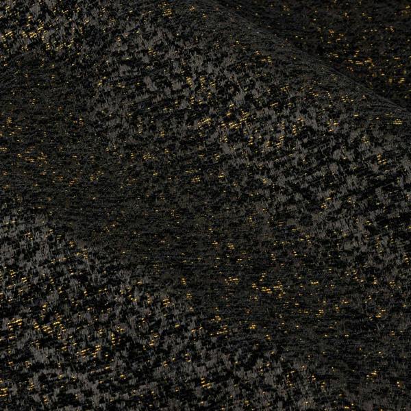 Paoletti New Galaxy Chenille Eyelet Curtains - Black - 