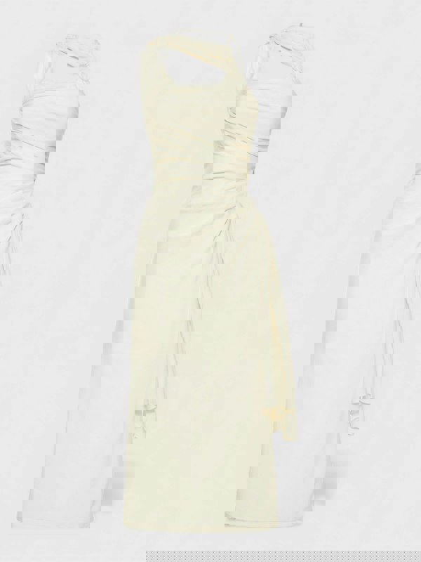 Jacquemus La Robe Abanada Wool Twill Midi Dress White