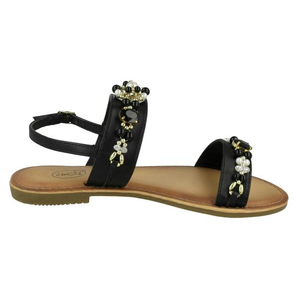 Spot On Ladies Spot On Jewelled Pearl Slingback Sandals F00116
