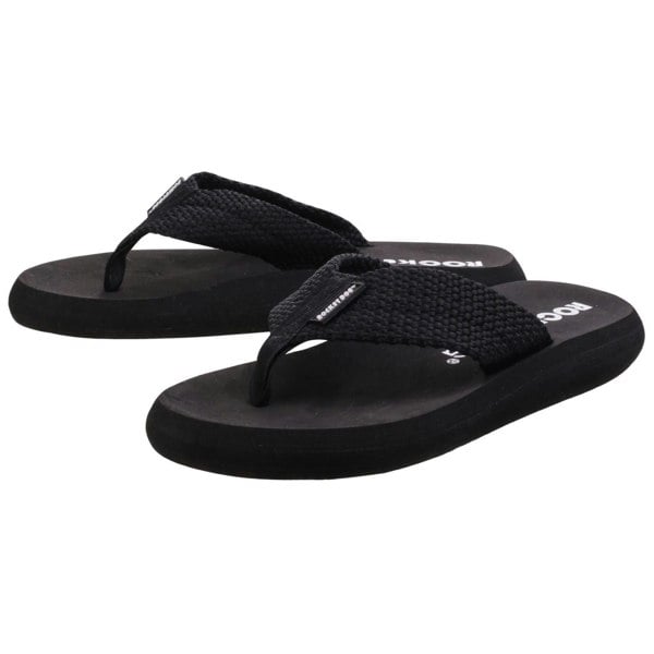 Rocket Dog model Sunset Webbing Flip Flop Female in Black