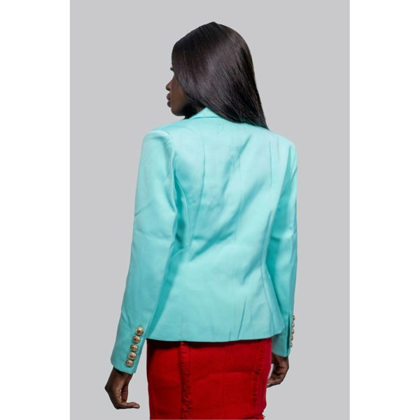 IvyEkongFashion Apparel & Accessories ADIOR  Blue Double Breasted  Blazer Jacket