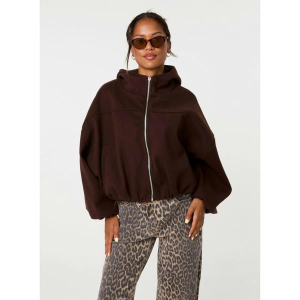 Pink Vanilla Hooded Elasticated Hem Fleecy Jacket