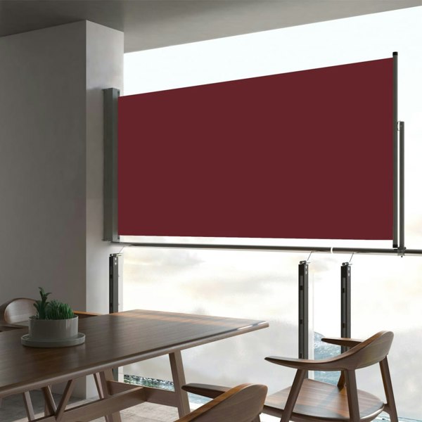 Berkfield Patio Retractable Side Awning 80x300 cm Red