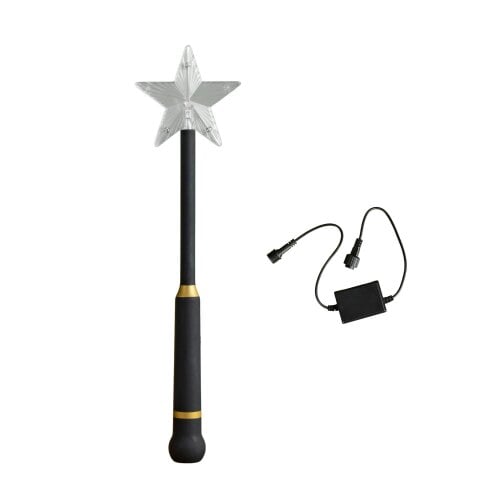 Samuel Alexander 33cm Battery Operated Light up Black Remote Control Magic Wand with Connector