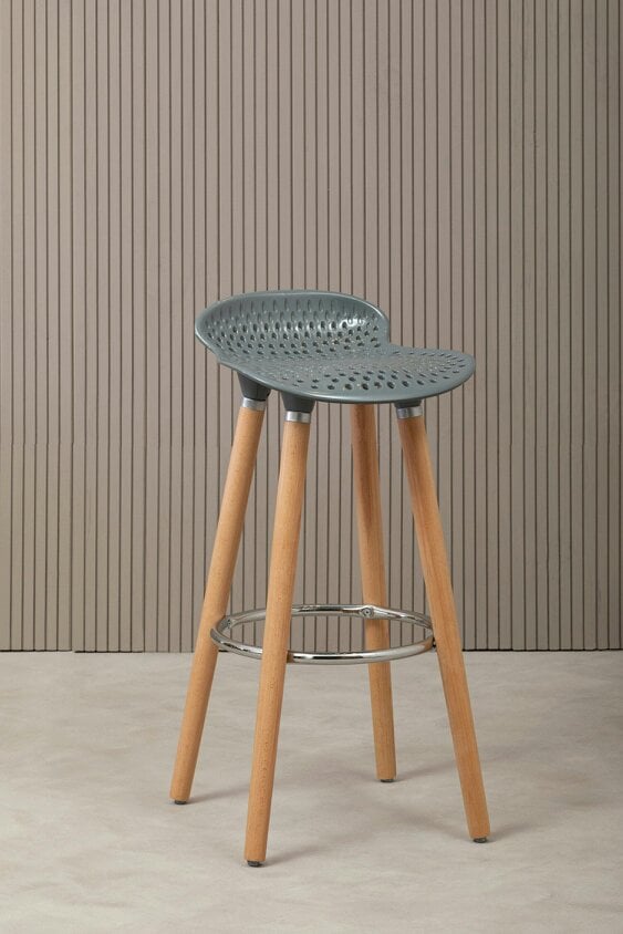 Interiors by Premier Stockholm Grey Pp Seat Bar Stool