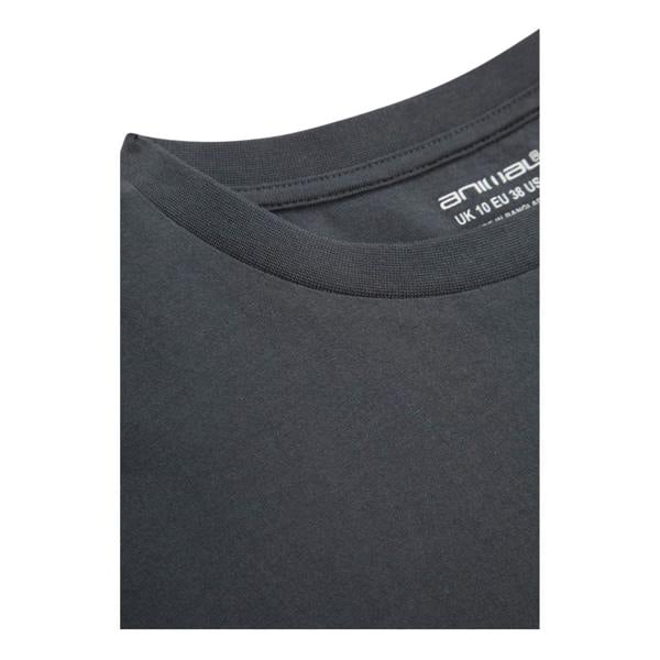 Animal Womens/Ladies Plain Jersey T-Shirt Dress - Charcoal - 