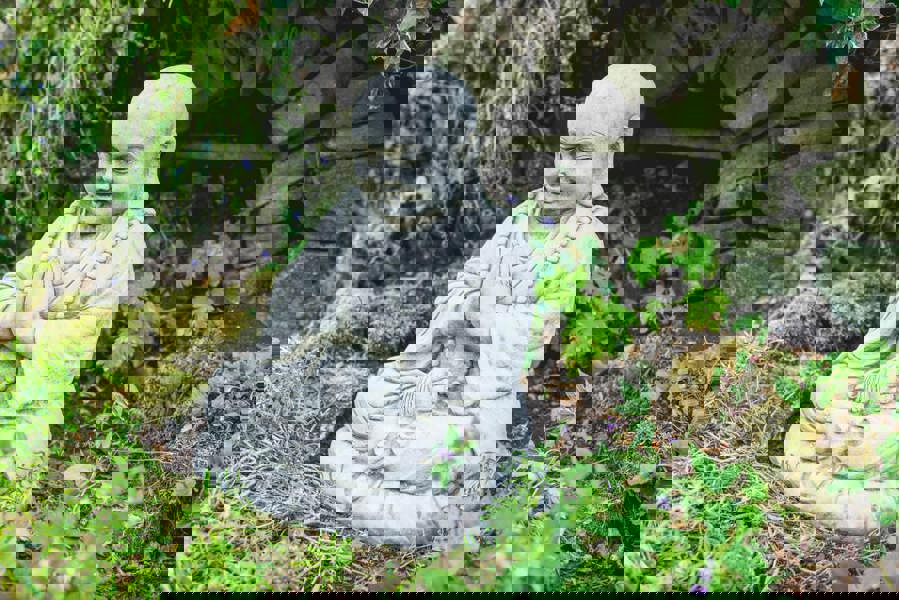 Large Meditating Monk Garden Ornament