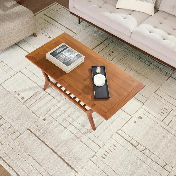 Livabliss Alba-Modern Taupe Brown Graphic Rug
