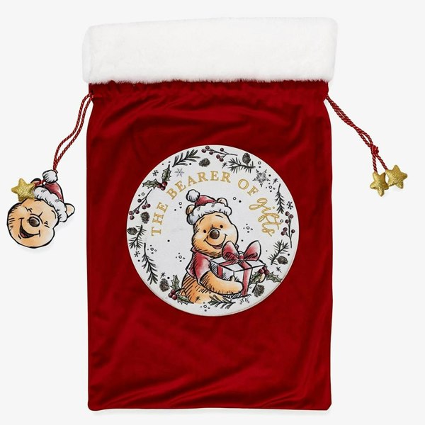 T. H. Baker Disney Winnie The Pooh Red Christmas Sack Homeware XM9666
