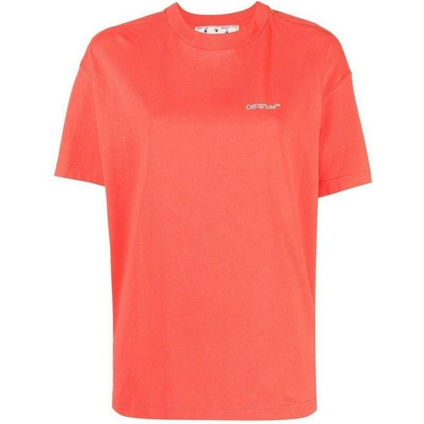 Off-White Bookish Casual Red T-Shirt S