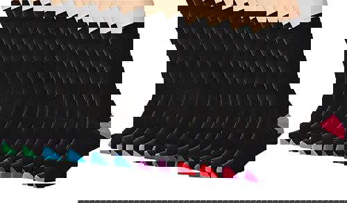 KAV 12-Pack Unisex Super Soft Calf Socks - Elastic Stretch Breathable Socks for Pre-Shrunk, Cushioned Work, Walking, Outdoor Hiking & Trainer Running