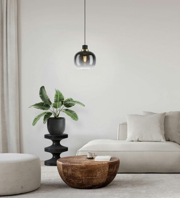 EGLO Oilella 1-Light Black To Grey Gradient Hanging Pendant Light