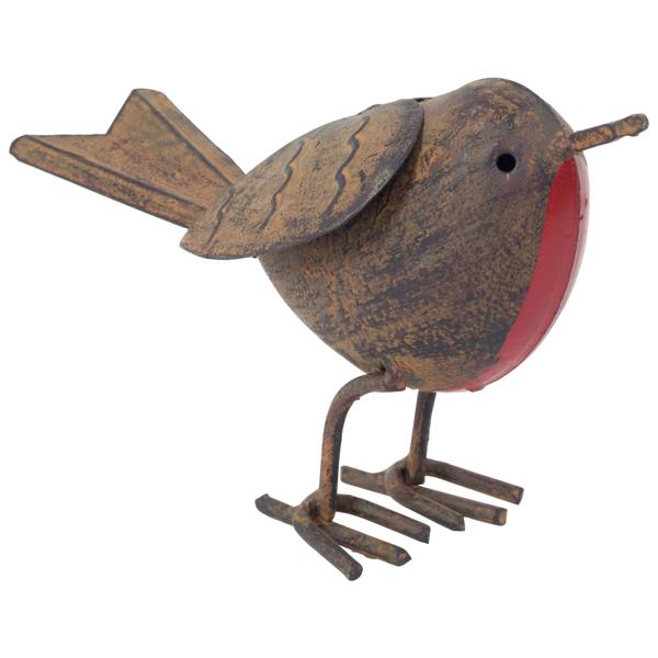 Ascalon Tin Robin Bird Metal Garden Ornament