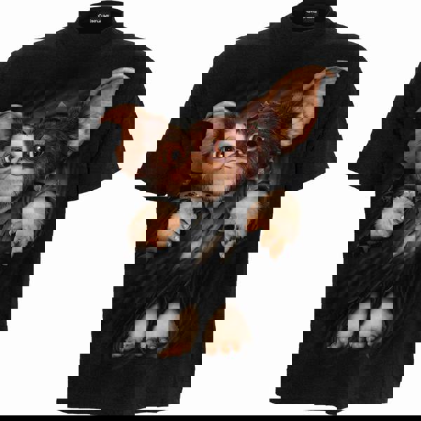 GREMLINS - GIZMO - Front Print T-Shirt Black