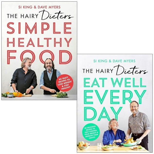 The Hairy Dieters Collection 2 Books Set By Hairy Bikers (Hairy Dieters' Simple Healthy Food & Eat Well Every Day)