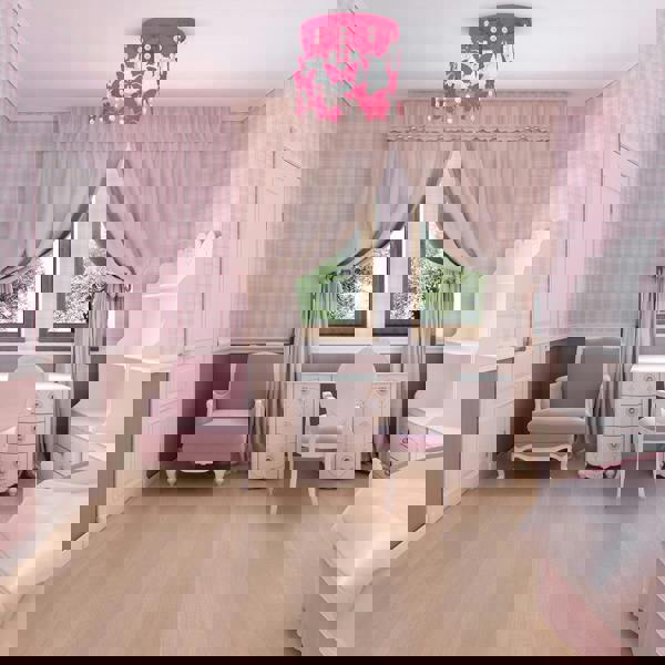 Milagro Angelica Hot Pink Ceiling Lamp Hand Made