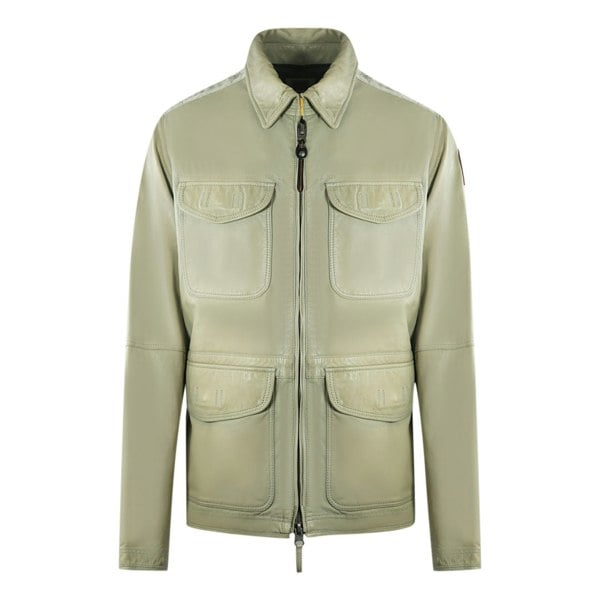 Parajumpers Truman Leather London Fog Leather Jacket - Beige