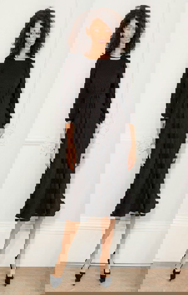 Alie Street London Kimberly Midi Dress (Sparkle Black)