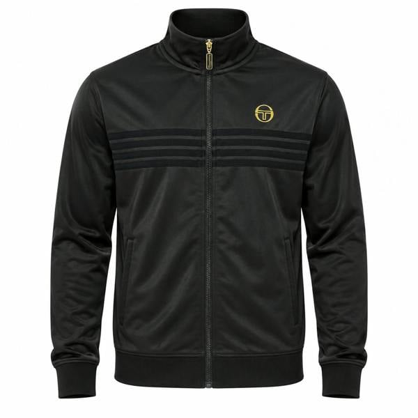 Sergio Tacchini Varena Track Top Jacket Black/Gold Lurex